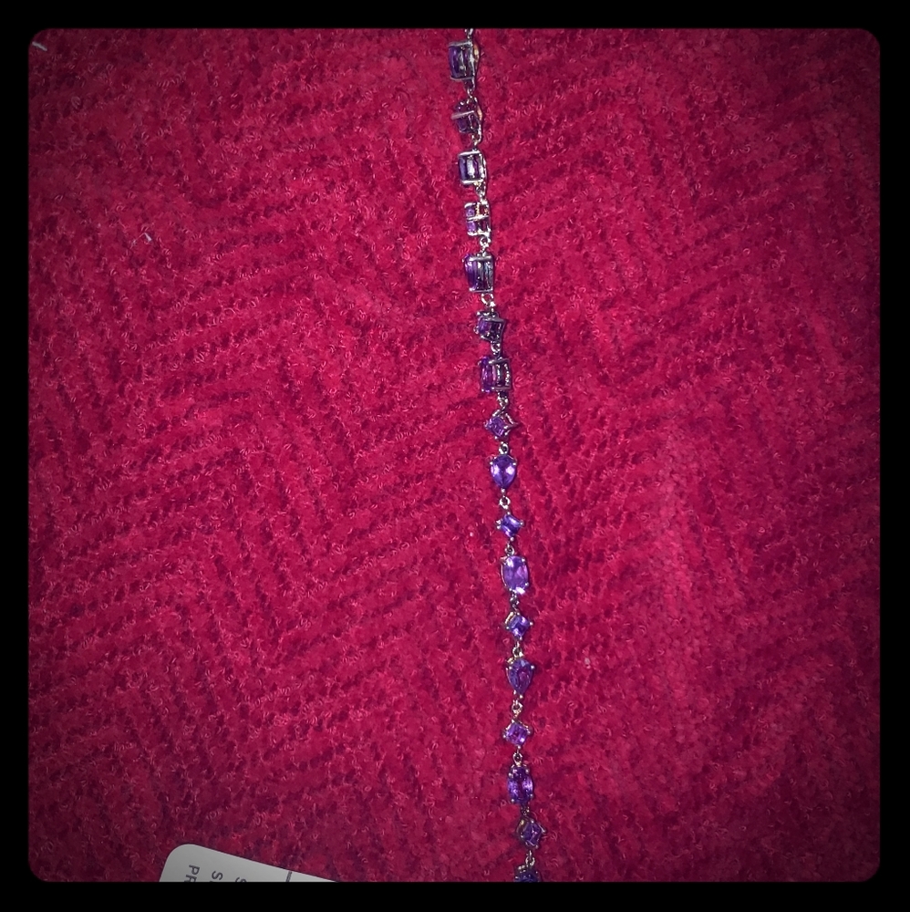 Sterling silver amethyst bracelet